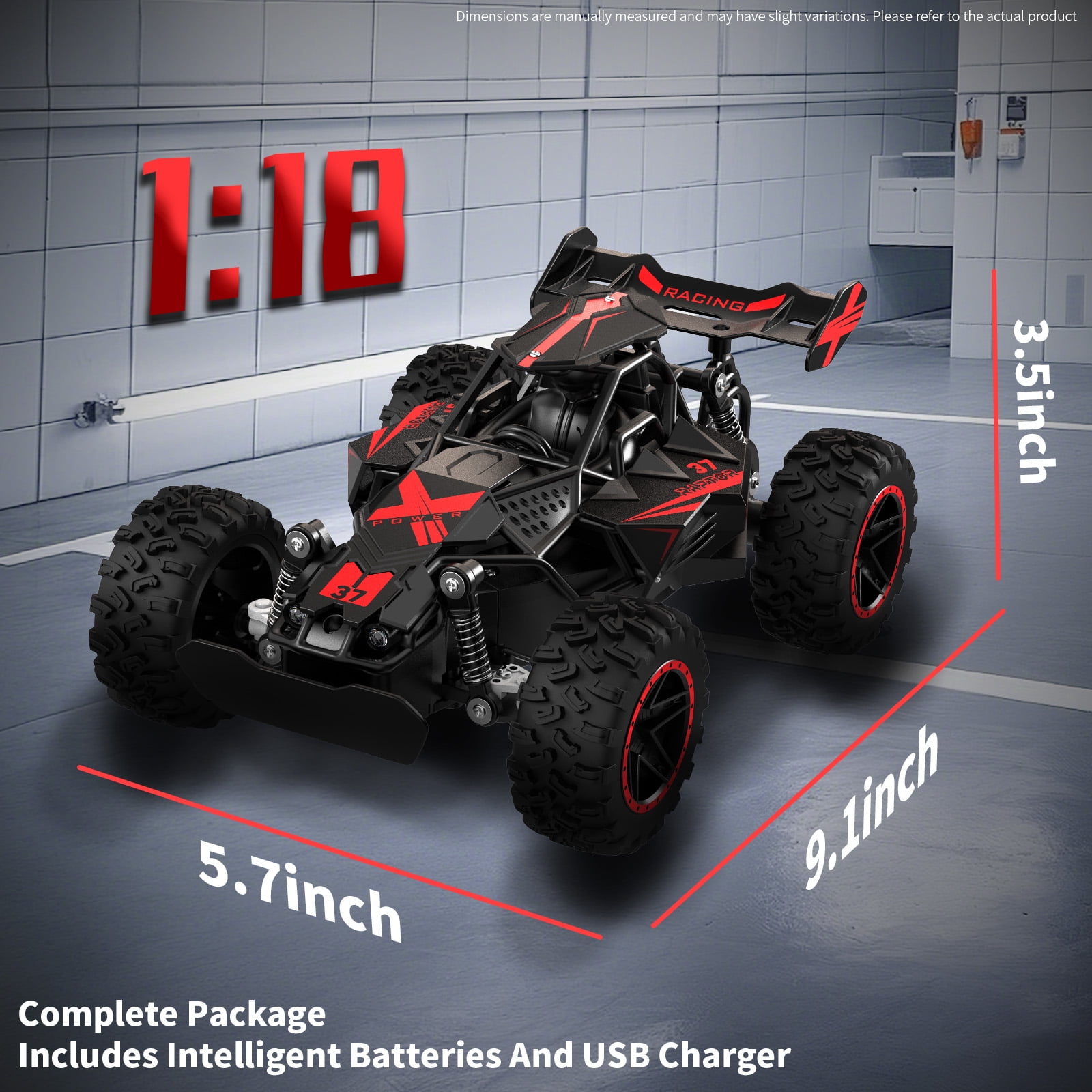 Dammyty Remote Control Car, 1:18 High Speed RC Cars for Kids, Racing Toys for Boys & Girls