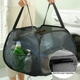 thumbnail image 6 of Buenod Mesh Laundry Hamper Collapsible Clothes Basket, Pop Up Laundry Basket with Handles for Home, Dorm, 90L, Black, 6 of 6