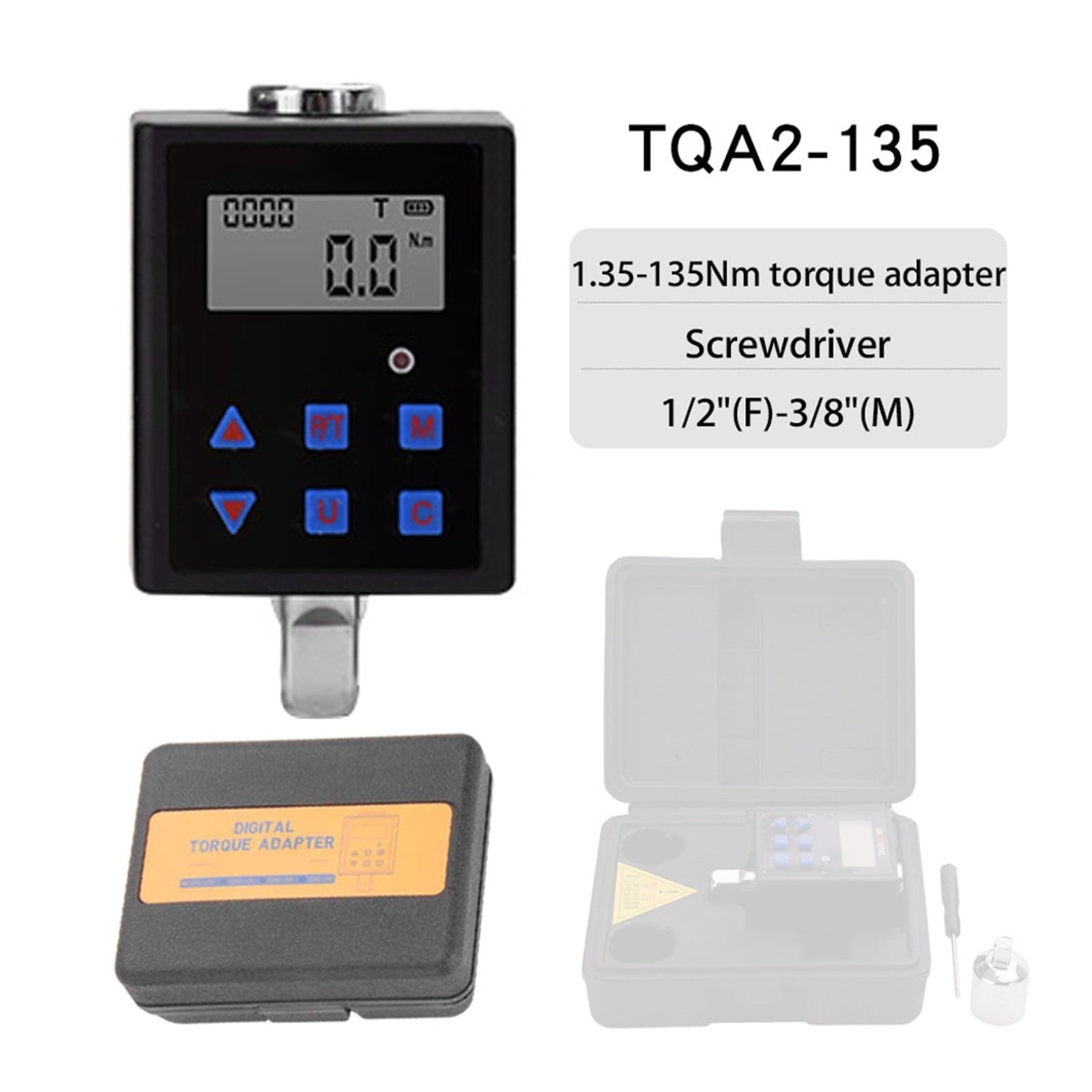 Digital Torque Meter 0.3-340 N.m Adjustable Torque Meter Adapter Professional Electronic Torque Wrench Inspection Repair Tools ,Versatile Torque Units