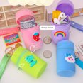 thumbnail image 2 of Primegos Storage Bag Cartoon Decor Earphone Keys Changes Coin Storage Bucket with Wrist Strap Zipper Closure Portable Keychain Bag Decoration Pendant, 2 of 8