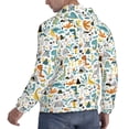 thumbnail image 6 of Salouo Cartoon Dinosaur Pattern Men's Fall Hoodie Sweatshirt,Sport Hoodie with Pockets for Men Pullover Casual Hooded Sweatshirt-Medium, 6 of 7