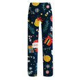 thumbnail image 4 of Lumtrix Christmas Pajamas For Women Casual Pants Sleep Bottom Funny Vintage Illustration Graphci Holiday Sleepwear Blue 2XL, 4 of 6