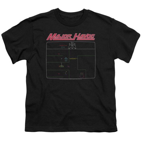 Atari Major Havoc Screen S/S Youth 18/1 T-Shirt Black