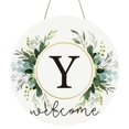 thumbnail image 1 of Clearance! Monogram Letter Welcome Sign for Front Door Rustic Green Floral Family Initial House Warming Decor Spring Summer Wooden Wreath Personalized Sign for House Front Porch 12 Inch, 1 of 9