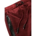 thumbnail image 4 of Ma Croix Mens Modern Jogger Pants with Zipper Pockets Solid Slim Fit Casual Brushed Sweatpants, 4 of 6