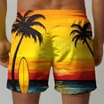 thumbnail image 5 of Swimming Shorts Men Hawaiian Swim Trunks, Board Shorts Mens Hawaiian Print Swimming Trunks with Pockets Holiday Beach Surfing Boardshorts Summer Casual Elastic Waist Half Pants Beachwear, 5 of 7
