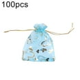 thumbnail image 2 of 100Pcs Sweet Heart Print Drawstring Candy Bag Wedding Party Gift Jewelry Pouch, 2 of 10