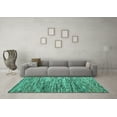 thumbnail image 3 of Ahgly Company Indoor Rectangle Abstract Turquoise Blue Modern Area Rugs, 2' x 3', 3 of 4