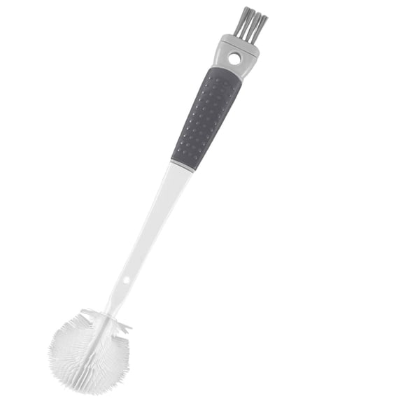 5-in-1 Water Bottle Cleaner Brush, Silicone Bottle Brush with Removable Detail Brush, Travel Bottle Cleaning Brush Set – Dark Gray