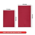 thumbnail image 5 of Ample Decor Cotton Bath Mats 24 x 17 inch and 34 x 20 inches Pack of 2 1350 GSM - Red, 5 of 6