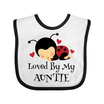 Inktastic Loved by My Auntie Ladybug Boys or Girls Baby Bib