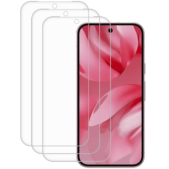 KIQ 3 Pack CLEAR Flexible Hydrogel Film FULL Edge to Edge Cover Screen Protector w/ Fingerprint Unlock Function Compatible with Google Pixel 10