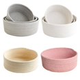 thumbnail image 4 of Clearance! Unique Hand-woven Storage Basket Portable Household  Storage Basket for Sundries Pink L, 4 of 4