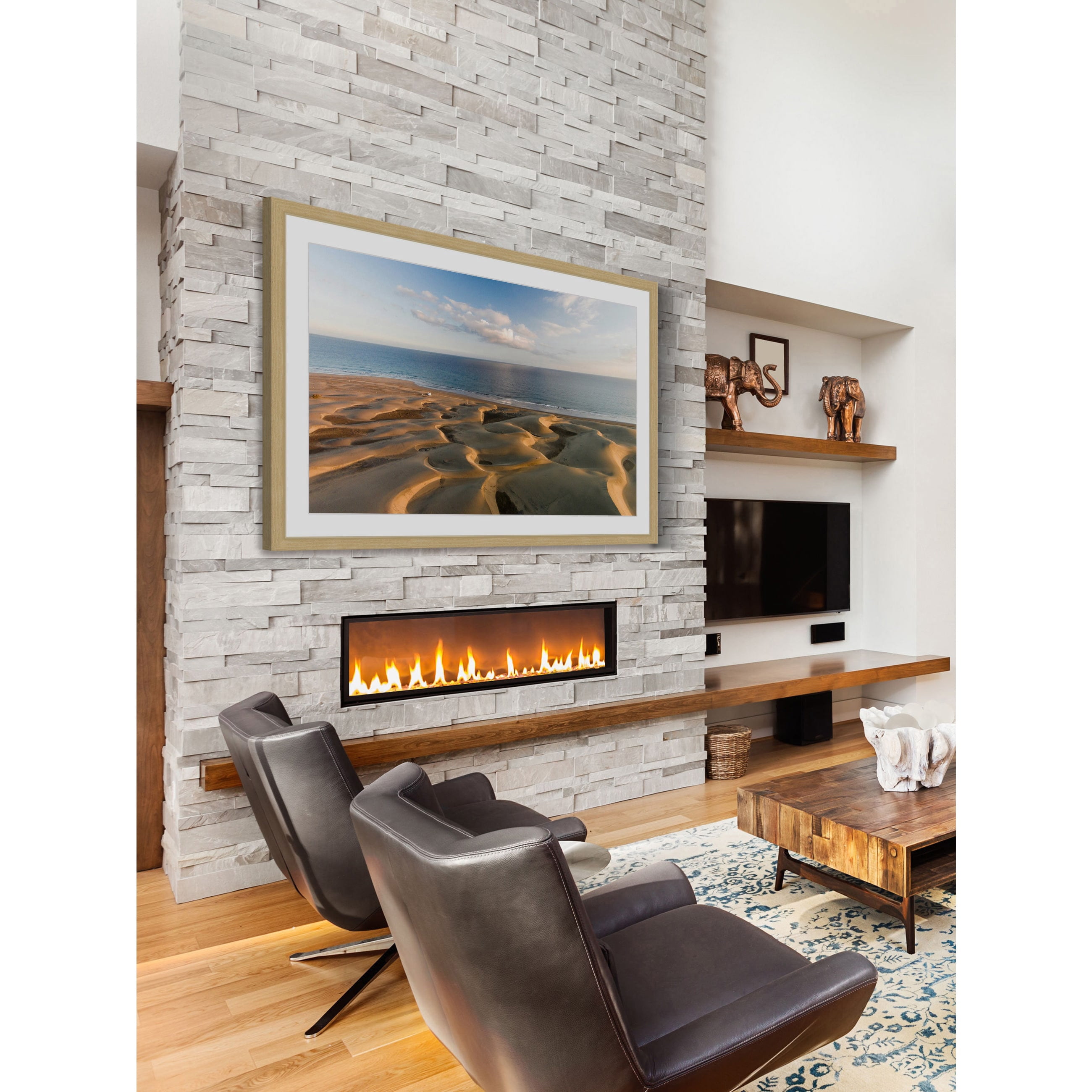 Marmont Hill "Waves in the Sand II" by Karolis Janulis Framed Painting Art Print