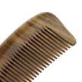 thumbnail image 3 of Peine antiestático de bolsillo de madera para para el cuidado del cabello de sándalo verde artesanal Jinwen Peine de masaje de madera, 3 of 7