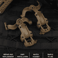 thumbnail image 2 of Headset Holder Helmet-Mounted Accessory Rail Adaptor Kit Adjustable Noise Canceling Holder, Set A, 2 of 10