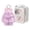 Purple, variant on Bunny Keychain with Tin - 5.1" Handmade Bunny Plush Keychain with Gift Tin Box, Soft Rabbit Bag Charm Pendant, Cute Fluffy Key Ring Accessory for Backpack Purse Keys Gift Idea