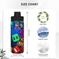 thumbnail image 4 of Lsque Geometry Dash Pattern Water Bottle,18oz Sports Insulated Kettle for Cycling Gym Basketball Outdoor, Suitable as a Present, 4 of 8