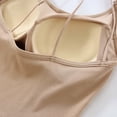 thumbnail image 4 of WEIWEN Tank Tops for Women with Built in Bra Sleeveless Ribbed Cross Spaghetti Strap Camisole Summer Backless Crop Tanks Shirts Khaki, S, 4 of 6