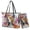 Beagle Dog Paint Splatter, variant on Deer Elk Forest Camo Print Purse and Wallet Set for Women Top Handle Purse Shoulder Tote Bag Hobo Bag Handbag, Large Tote Shoulder Handbag with Matching PU Wallet