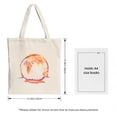 thumbnail image 3 of Stylish Canvas Tote Bag with Vibrant Orange and Pink Splash Design - Perfect for Shopping Travel and Parties, 3 of 4