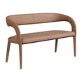 thumbnail image 4 of Best Master Furniture Marcus Brown PU Leather Dining Bench, 4 of 5