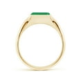 thumbnail image 2 of ANGARA Natural 1.5 Ct Emerald-Cut Emerald Signet Ring in 14K Yellow Gold for Women (Size-8x6mm) | May Birthstone, Birthday, Anniversary, Jewelry Gift for Women | Natural Emerald Ring, 2 of 9