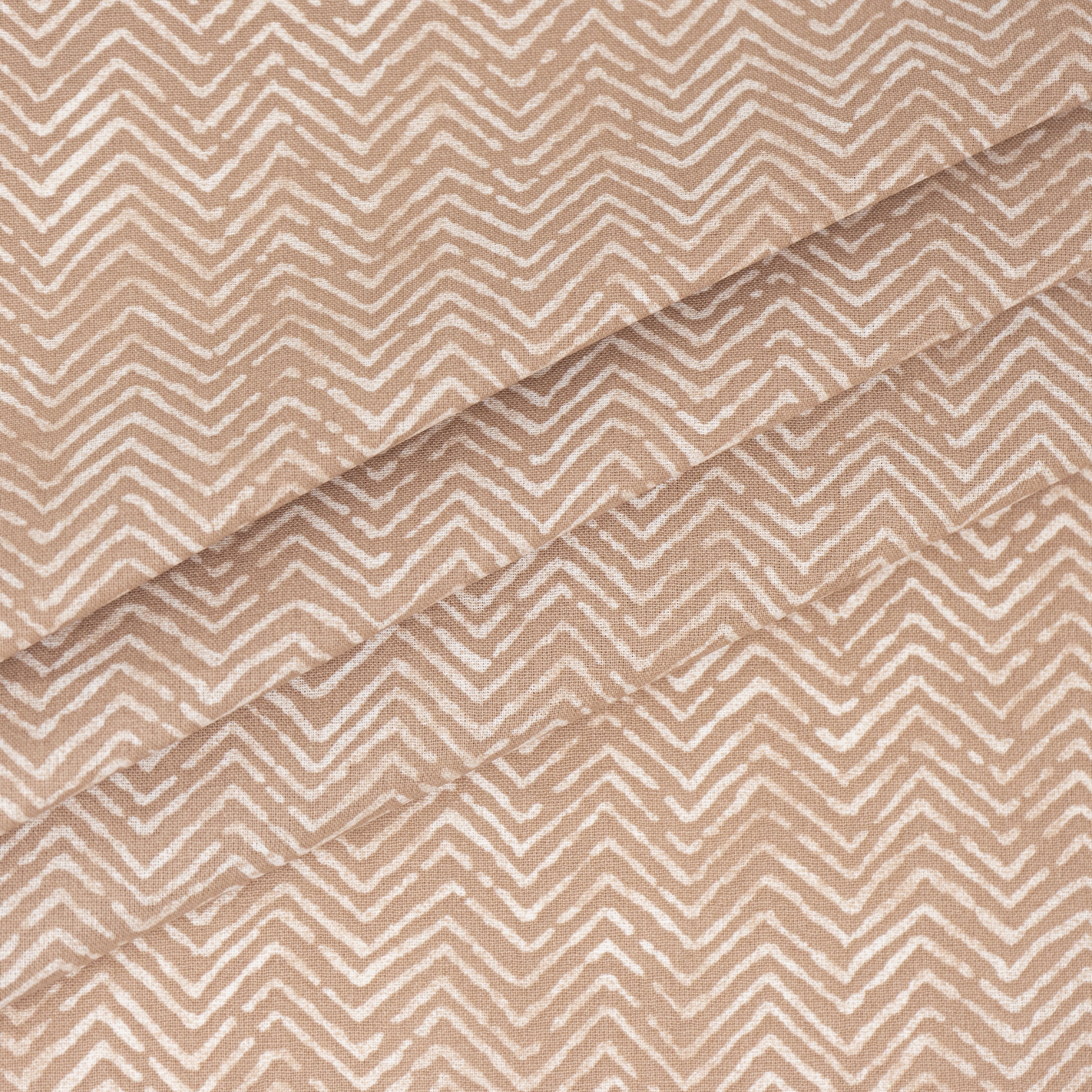 Waverly Inspirations 1 Yard Cut 100% Cotton Prints Fabric, Herringbone Fawn, 44" Wide for Quilting & Sewing