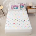 thumbnail image 4 of Homewish Pastel Baseball With Pink Bow Print Zipper Twin Comforter Sets with Fitted Sheet and 2 Pillowcases,Cute Sports Zipper Bedding Set For Kids Girls,Reversible,4 Pieces, 4 of 7