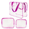 thumbnail image 1 of Set de 3 bolsas de aseo de viaje ROYBENS de PVC transparente, 1 of 9