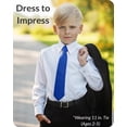 thumbnail image 3 of Corbata Umo Lorenzo, azul, con clip, preanudada, para niños de 8 pulgadas, 3 of 8