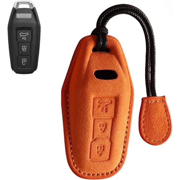 Key Fob Cover Compatible with Fit for Audi A4 A3 Q3 Q5 Q7 TT TTS RS3 S4 S3 A1 S6 RS4 RS6 Q2L ABS Smart Remote Key Case Keychain Case Holder Protector,3 Buttons B-Orange