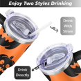 thumbnail image 5 of Happy Halloween Pumpkin Mug with Handle and Straws 40 oz Vacuum Insulated Halloween Travel Cup Birthday Present for Women Girls Daughter Mom Gifts for Him/Her Coffee Mugs, 5 of 7