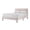 Pink, variant on HMYG Full Contemporary Platform Bed with Ribbed Upholstered Headboard, Light Gray