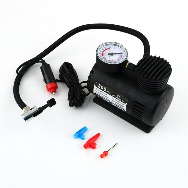 Clearance Sale Black Portable Versatile 12V 300PSI Car Tire Tyre Inflator Pump Mini Compact Compressor Pump Car Bike Tyre Air Inflator