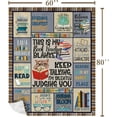 thumbnail image 2 of Book Lovers Gifts,Gifts for Book Lovers Women/Reader,Librarian Gifts,Book Reader Gifts,Book Club/Bookworm/Reading Gifts for Book Lover Bookish,Literary Gifts Blanket 80"x60", 2 of 6