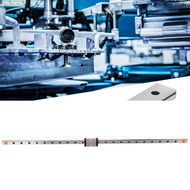 Linear Guide Rail, Locked Type Low Friction Steel Linear Motion Guide Precise Positioning 600mm With Slider For CNC Machine Tool