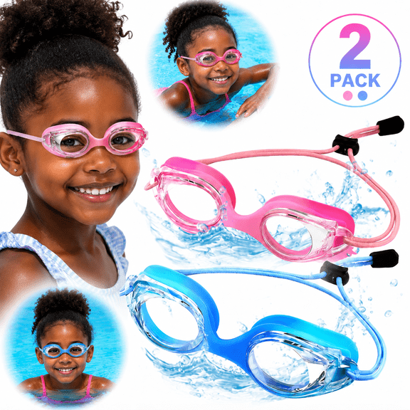 Sherry Swim Goggles: Bungee Strap with Quick-Adjust & Permanent Anti-Fog Tech for Leak-Proof Seal and HD Vision – Ergonomic Design