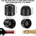 thumbnail image 2 of Tapones de Vino Reutilizables CHAO 6 uds. Negro, 2 of 5
