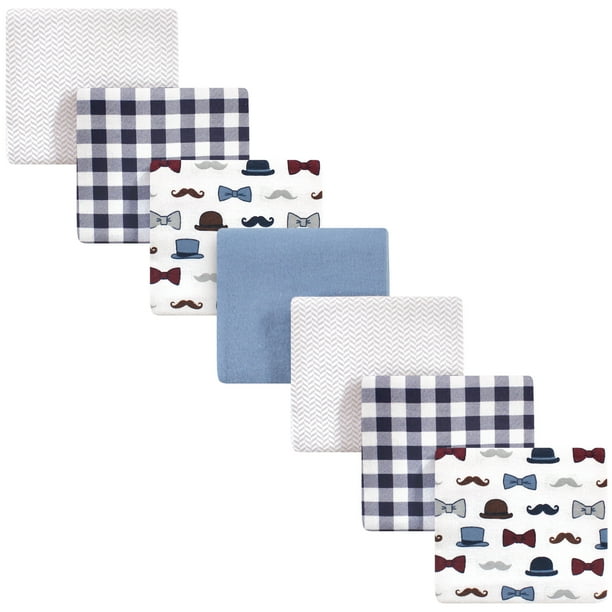 Little Treasure Flannel Receiving Blankets 7Pack
