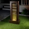 thumbnail image 2 of 42.5" Black Illuminated Cascading Rainfall Outdoor Fountain, 2 of 2