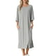 thumbnail image 1 of Camisones de noche para mujeres INSPIRE CHIC, con mangas 3/4, vestido de pijama XL en gris, 1 of 6