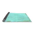 thumbnail image 2 of Ahgly Company Indoor Round Solid Light Blue Modern Area Rugs, 3' Round, 2 of 4