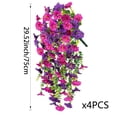 thumbnail image 2 of 4Pcs UV Resistant Morning Glory Artificial Flowers Artificial Hanging Flowers for Outdoors Realistic Faux Hanging Plants Decor for Outside Planter Porch Patio Garden, 2 of 7