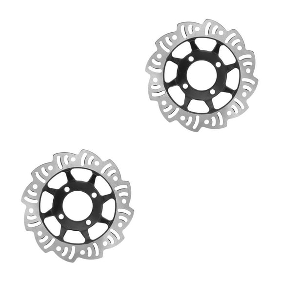 HOMEMAXS 2pcs Universal Scrambling Motorcycle Brake Disc Replacement Heavy Duty Metal Brake Disc Hollow Iron Brake Disc For Scooter Go Kart