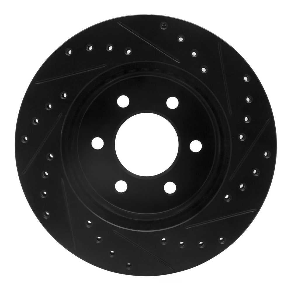 Dynamic Friction Company 633-40084L DFC Brake Rotor - Drilled And Slotted - Black