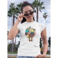 thumbnail image 2 of Happy Birthday Bear Doodles T-Shirt Women -Image by Shutterstock, Female Medium, 2 of 4