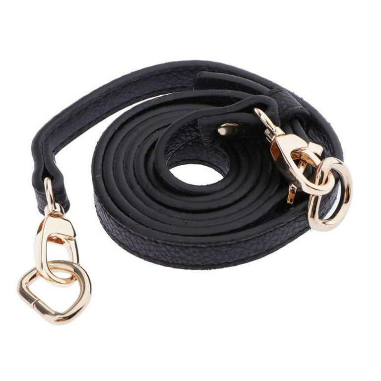 PU Leather balck Shoulder strap handbag bag strap belt DIY accessories  handle with clasp 43 cm and 60cm 1pcs/lot