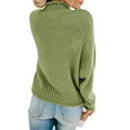 thumbnail image 3 of Autumn Winter Women Fashion Turtle Neck Cable Sweater Chunky Knit Jumper Pullover, 3 of 4