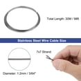 thumbnail image 2 of Unique Bargains 3/64" (1.2mm) 98ft (30M) 304 Stainless Steel Cable Wire Rope 7x7 Strands, 2 of 5